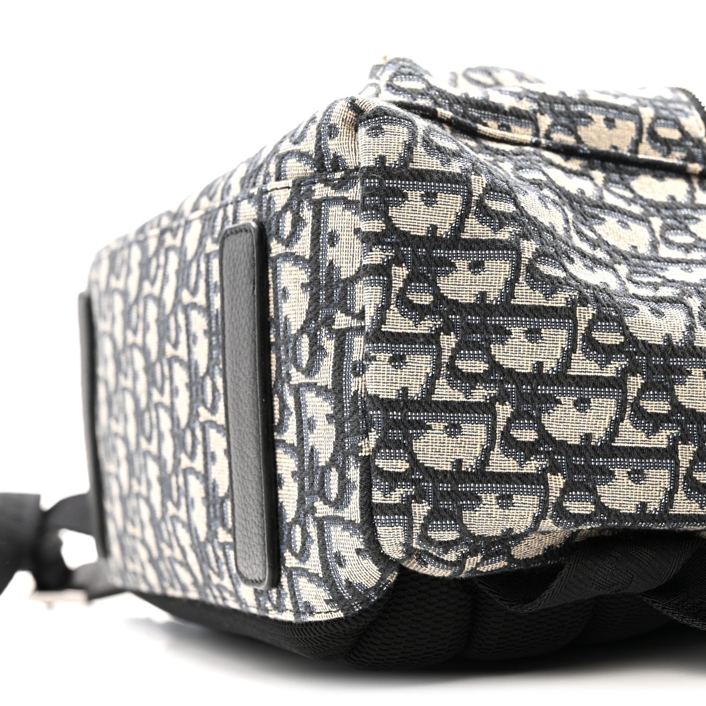 Oblique Calfskin Rider Backpack Beige Black