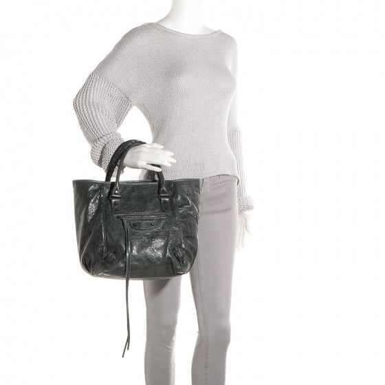 Balenciaga Agneau Classic Hardware S Sunday Tote Anthracite 2 of 12