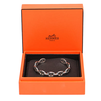 Hermes Sterling Silver MM Chaine d'Ancre Enchainee Cuff Bracelet SH 5 of 5