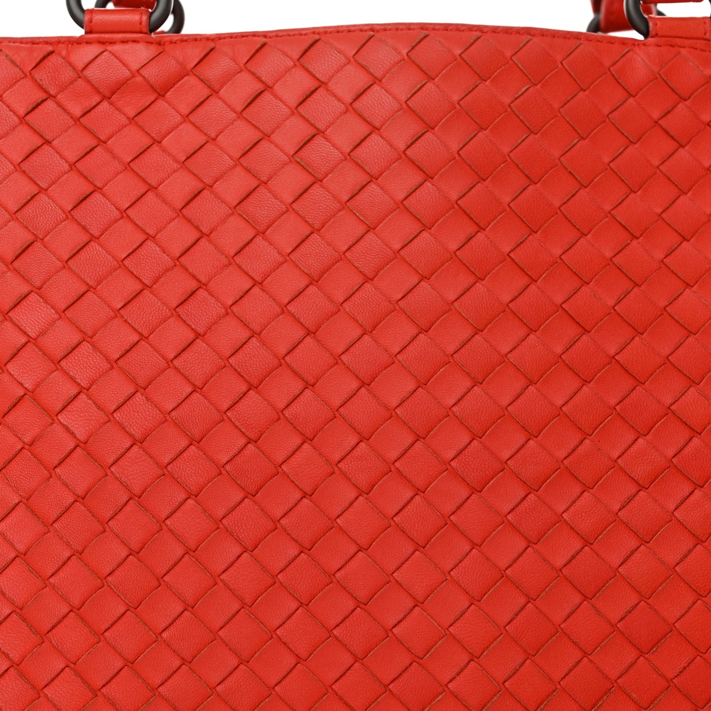 Nappa Intrecciato Milano Tote Orange
