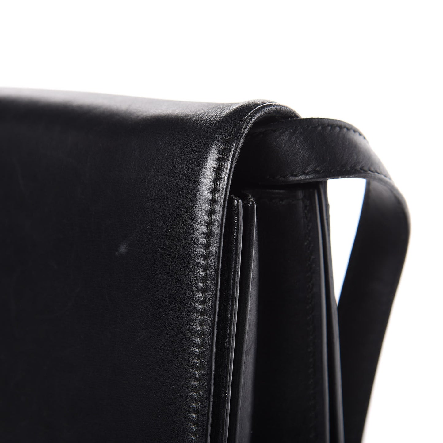 Smooth Calfskin Large Classic Box Flap Bag Black