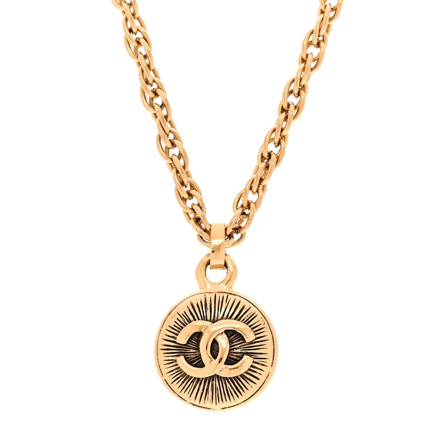 CC Pendant Necklace Gold