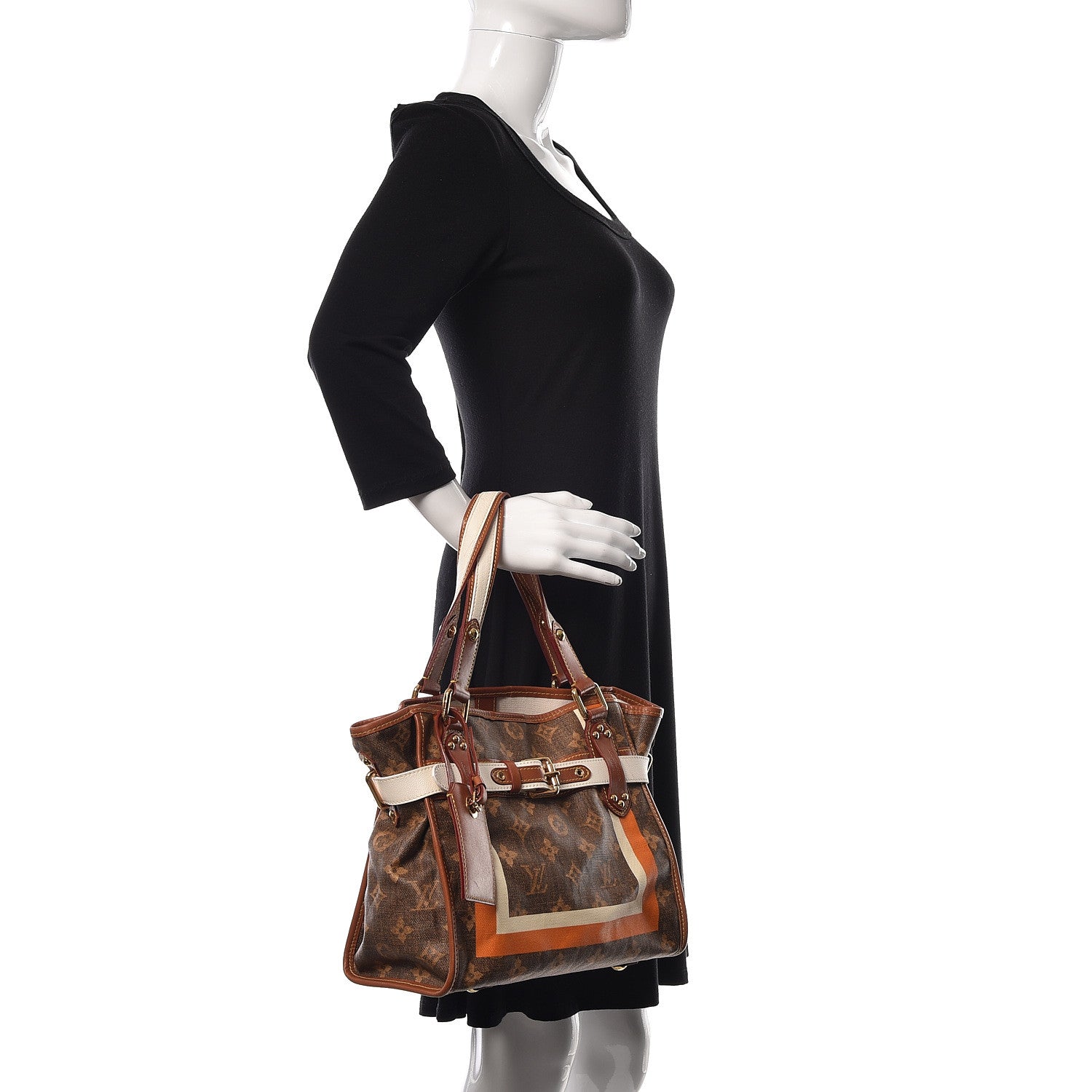 Louis Vuitton Monogram Rayures Tisse Sac PM 2 of 13