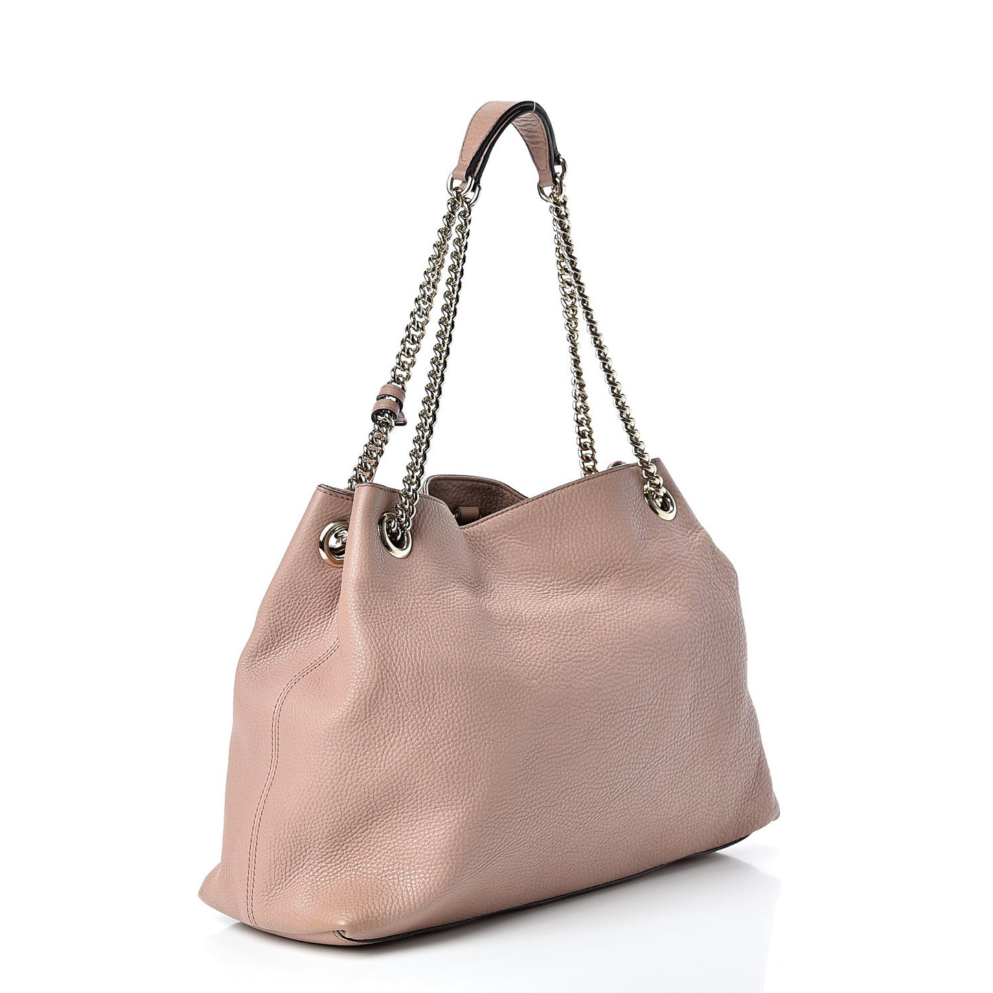 Pebbled Calfskin Medium Soho Chain Shoulder Bag Dark Cipria