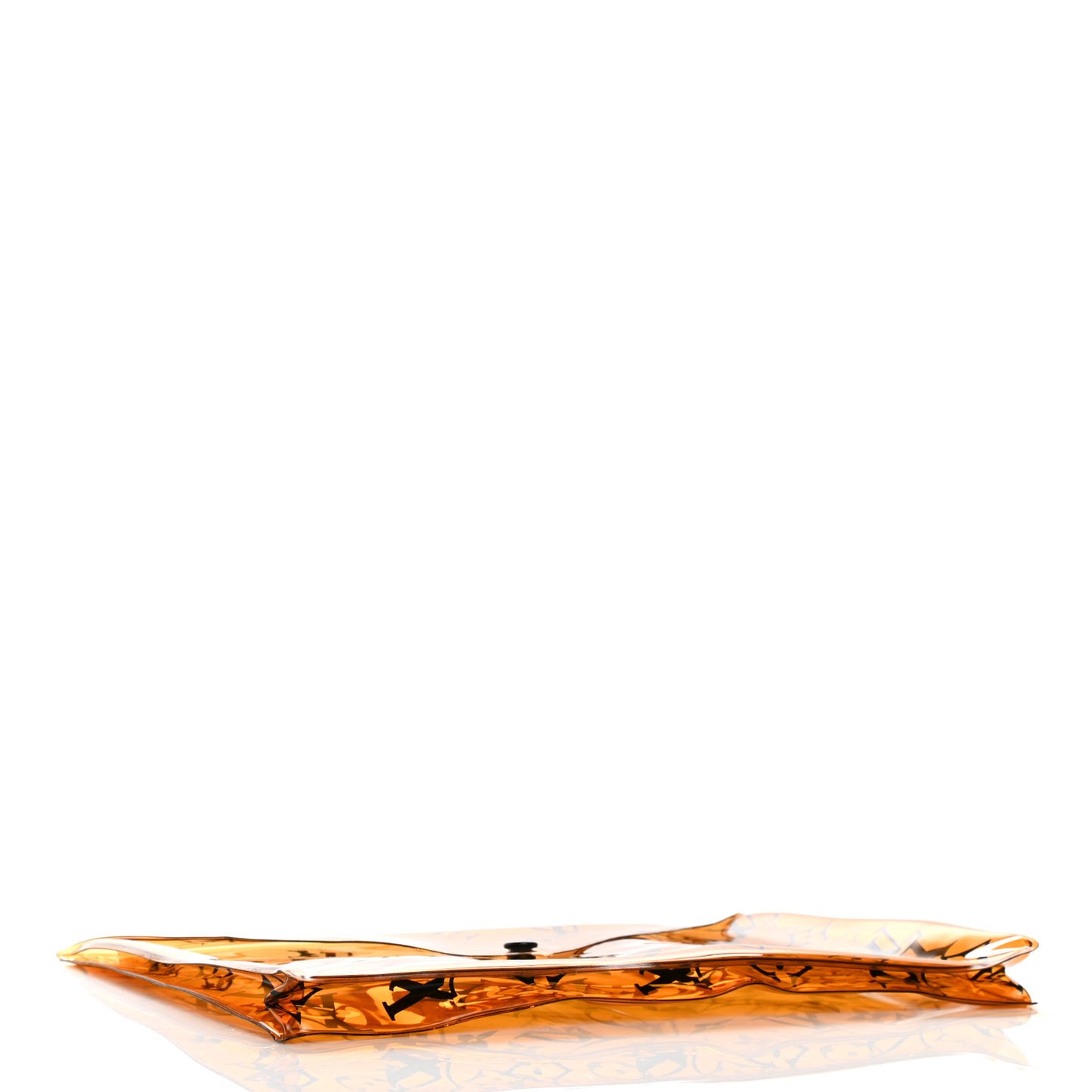 PVC Monogram Printed Envelope Pouch Orange