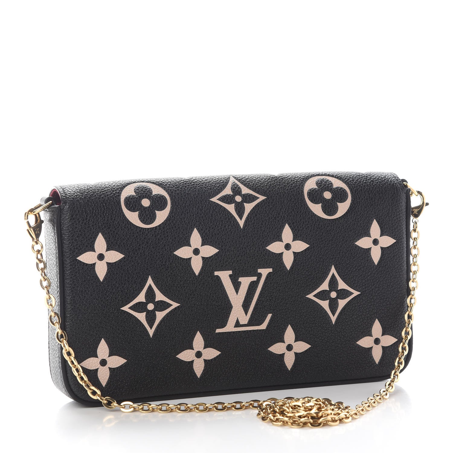 Louis Vuitton Empreinte Monogram Giant Felicie Pochette Black Beige 4 of 10