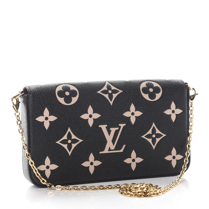 Louis Vuitton Empreinte Monogram Giant Felicie Pochette Black Beige 4 of 10