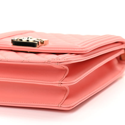 Chanel Lambskin Quilted North South Boy Flap Pink 10 of 10