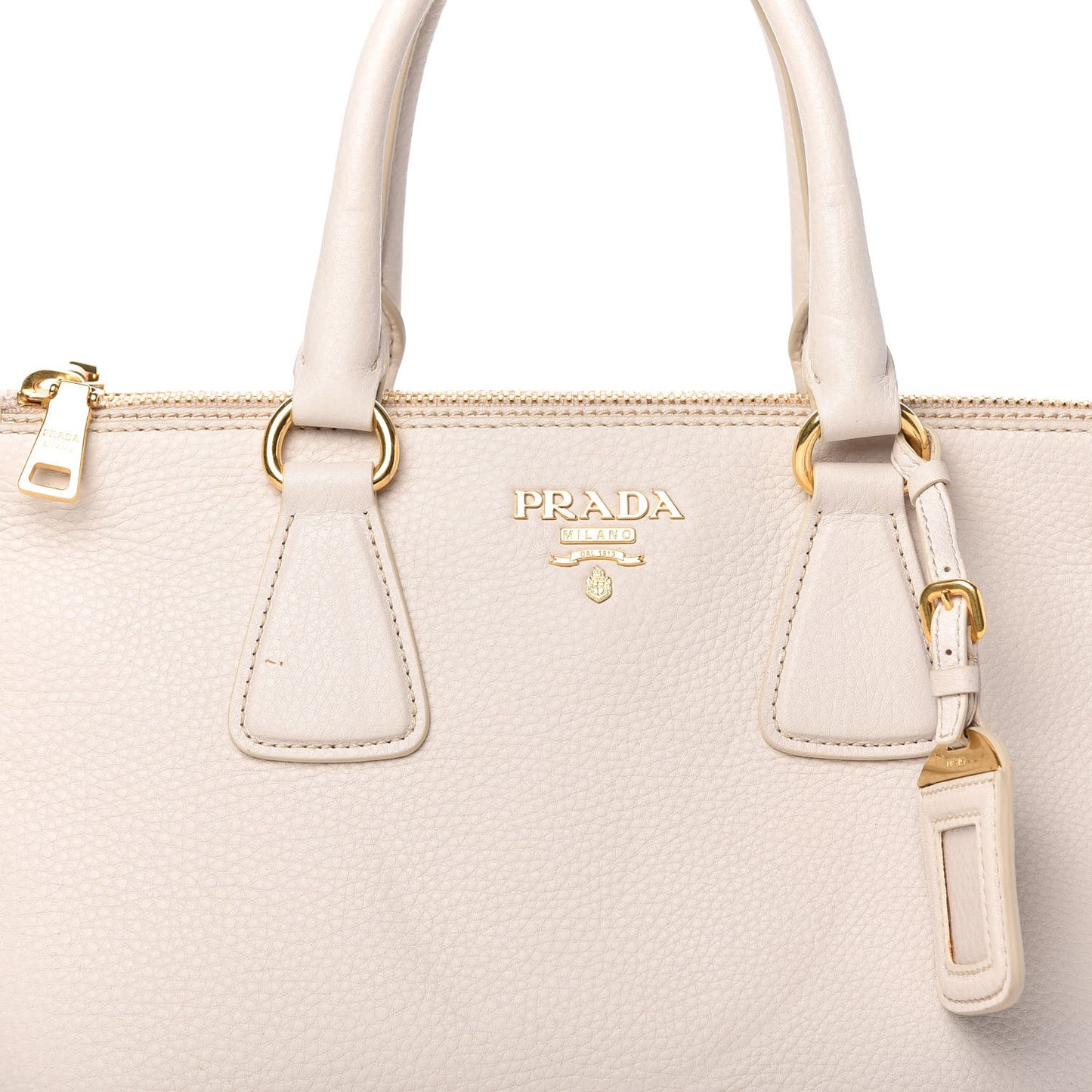 Vitello Daino Large Double Zip Tote Talco