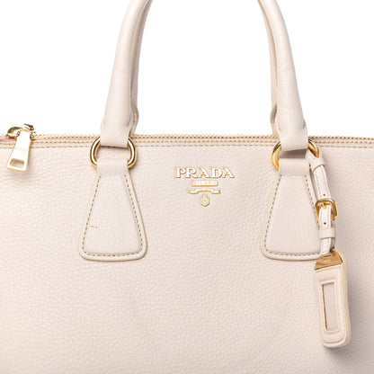 Prada Vitello Daino Large Double Zip Tote Talco 11 of 11