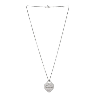Tiffany Sterling Silver Return To Tiffany Heart Pendant Necklace 3 of 4