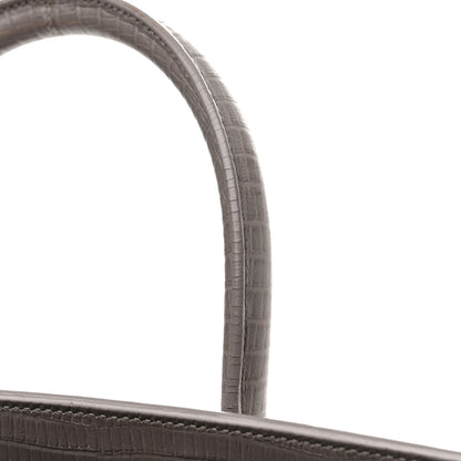 Saint Laurent Lizard Calfskin Embossed Small Sac De Jour Fog 17 of 22