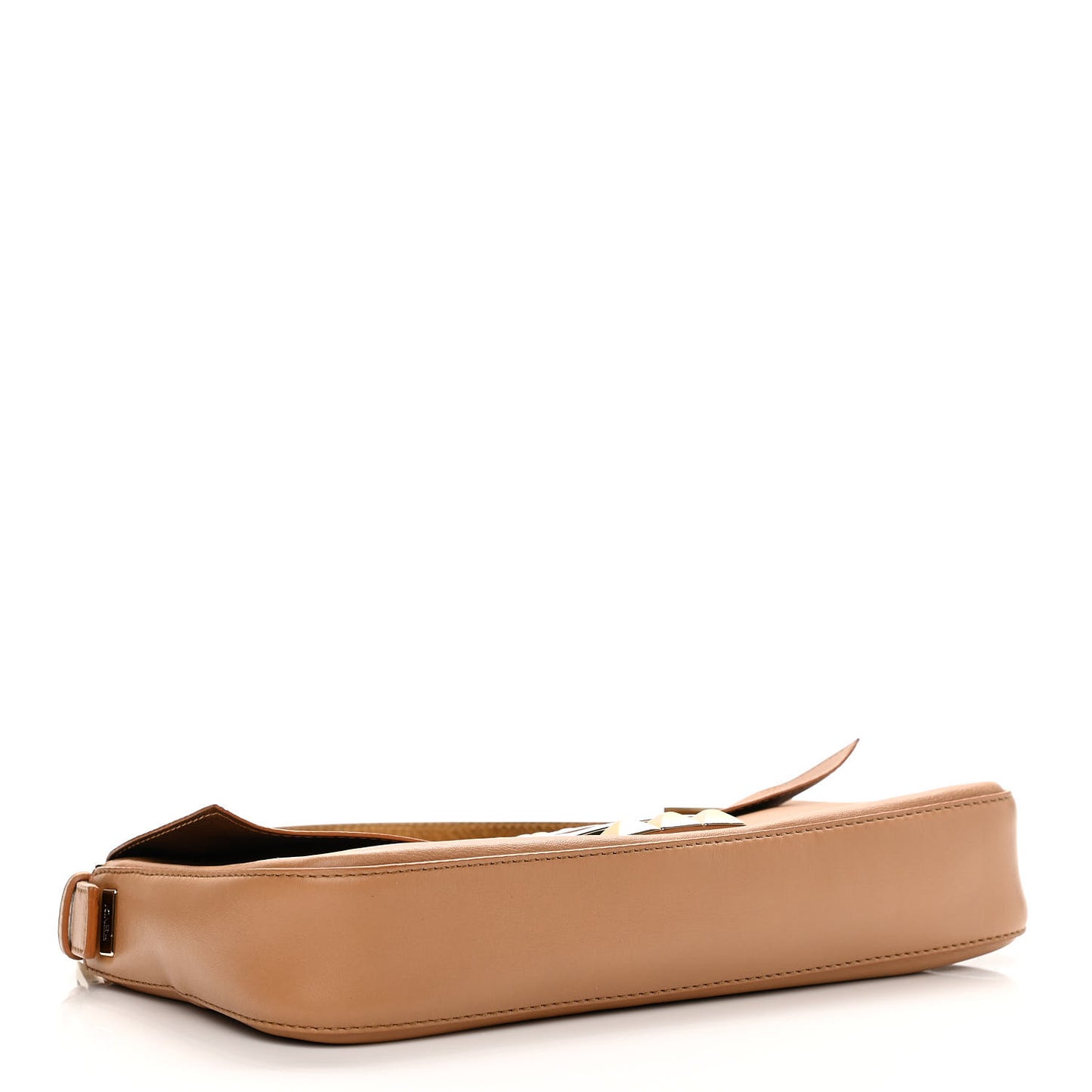 Calfskin Stud Baguette Brown