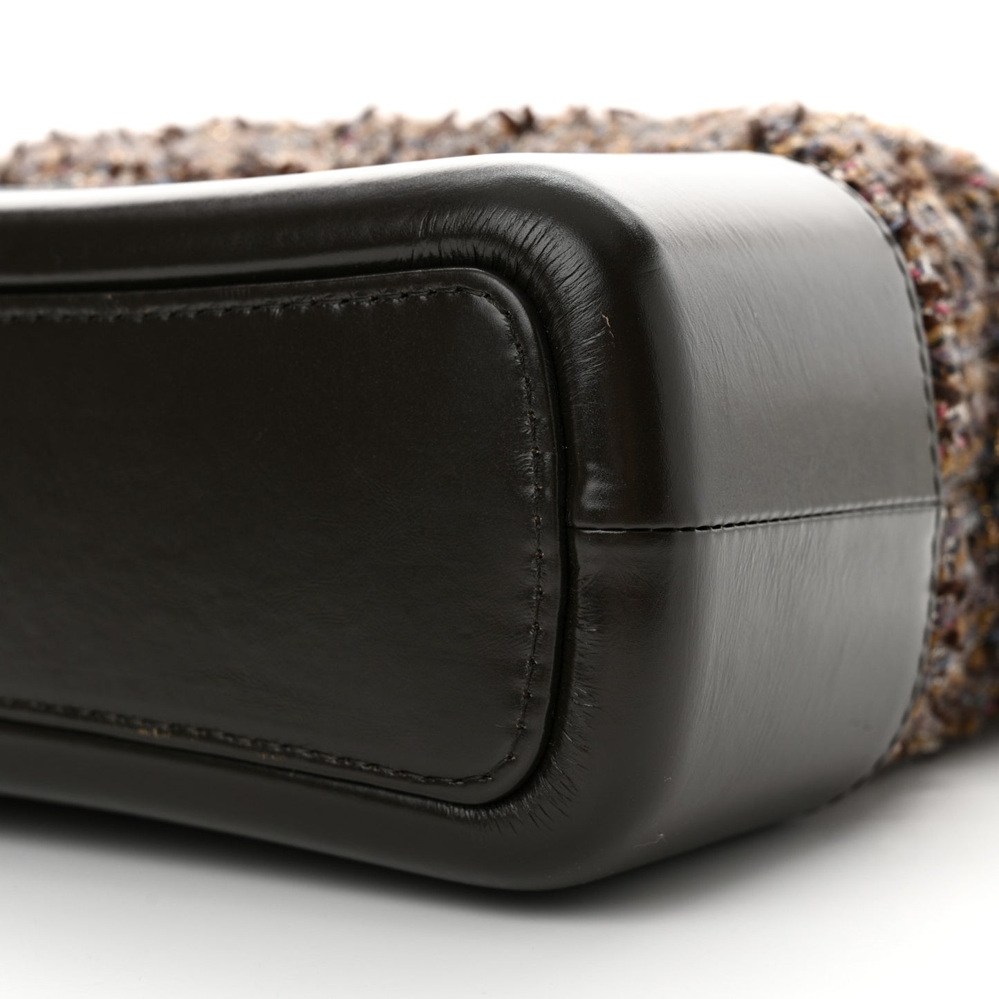 Tweed Calfskin Medium Gabrielle Hobo Brown