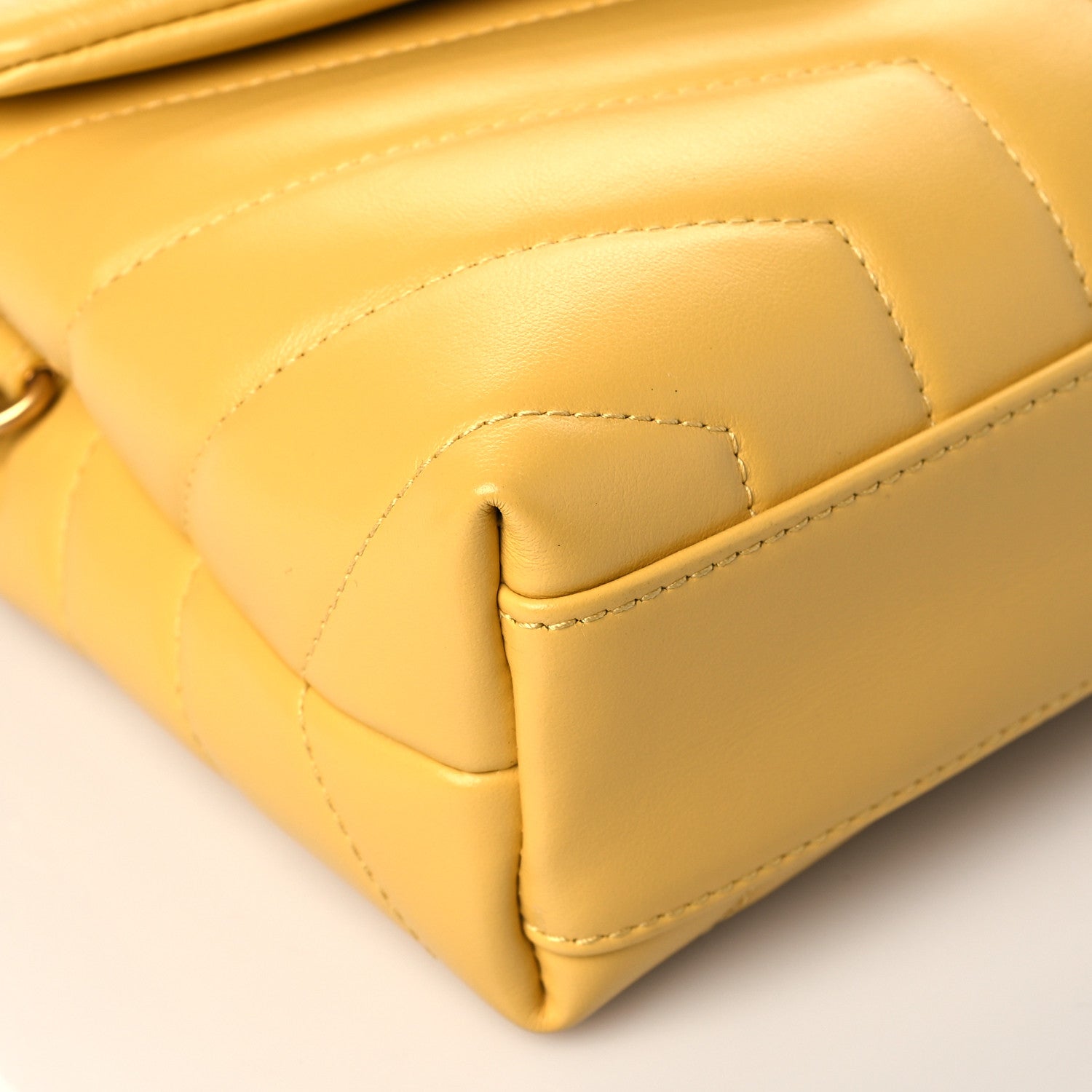 Saint Laurent Calfskin Y Quilted Monogram Toy Loulou Crossbody Bag Sunflower 9 of 10