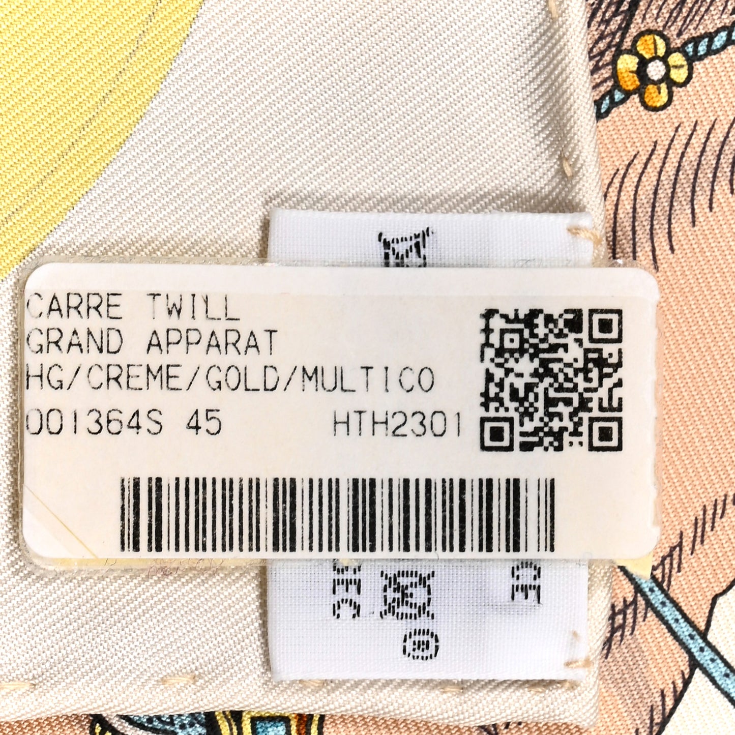Silk Grand Apparat Forever Scarf 90 Creme Gold Multicolore
