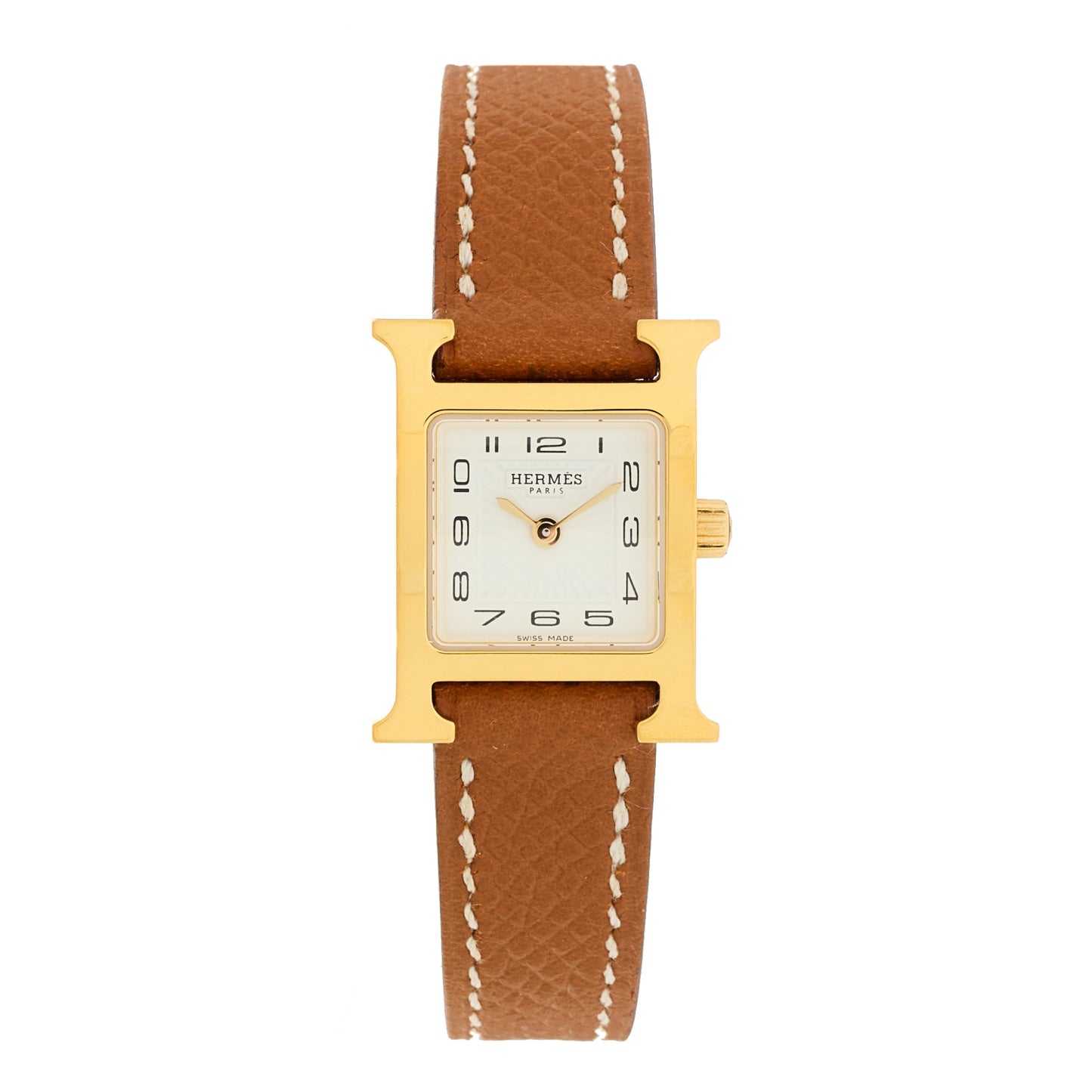 Stainless Steel Epsom 17.2mm Heure H Hour Quartz Watch Gold