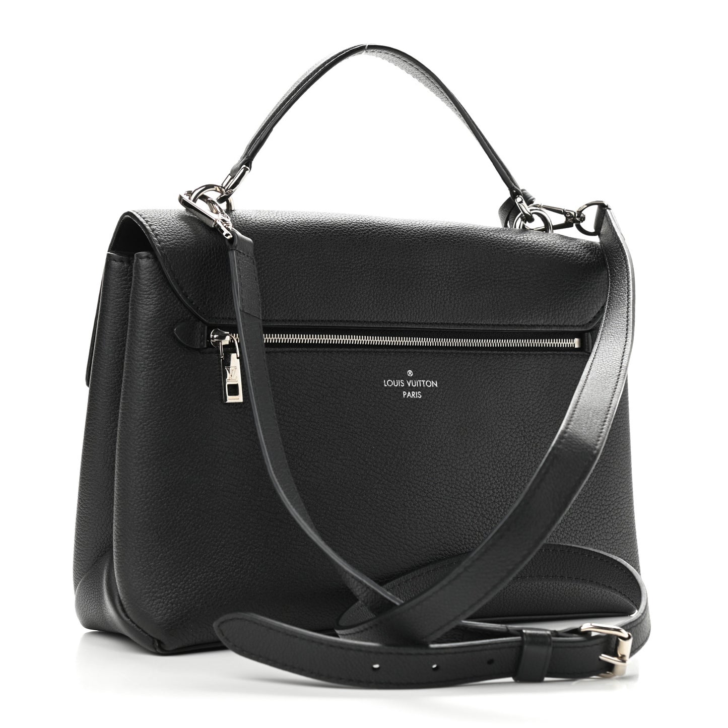 Soft Calfskin My Lockme Top Handle Vanille Black