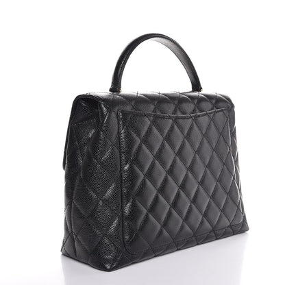 Chanel Caviar Quilted Jumbo Kelly Flap Black 3 of 7