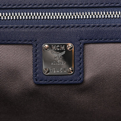 MCM Calfskin Ottomar Monogram Large Klara Hobo Navy Blue 5 of 7