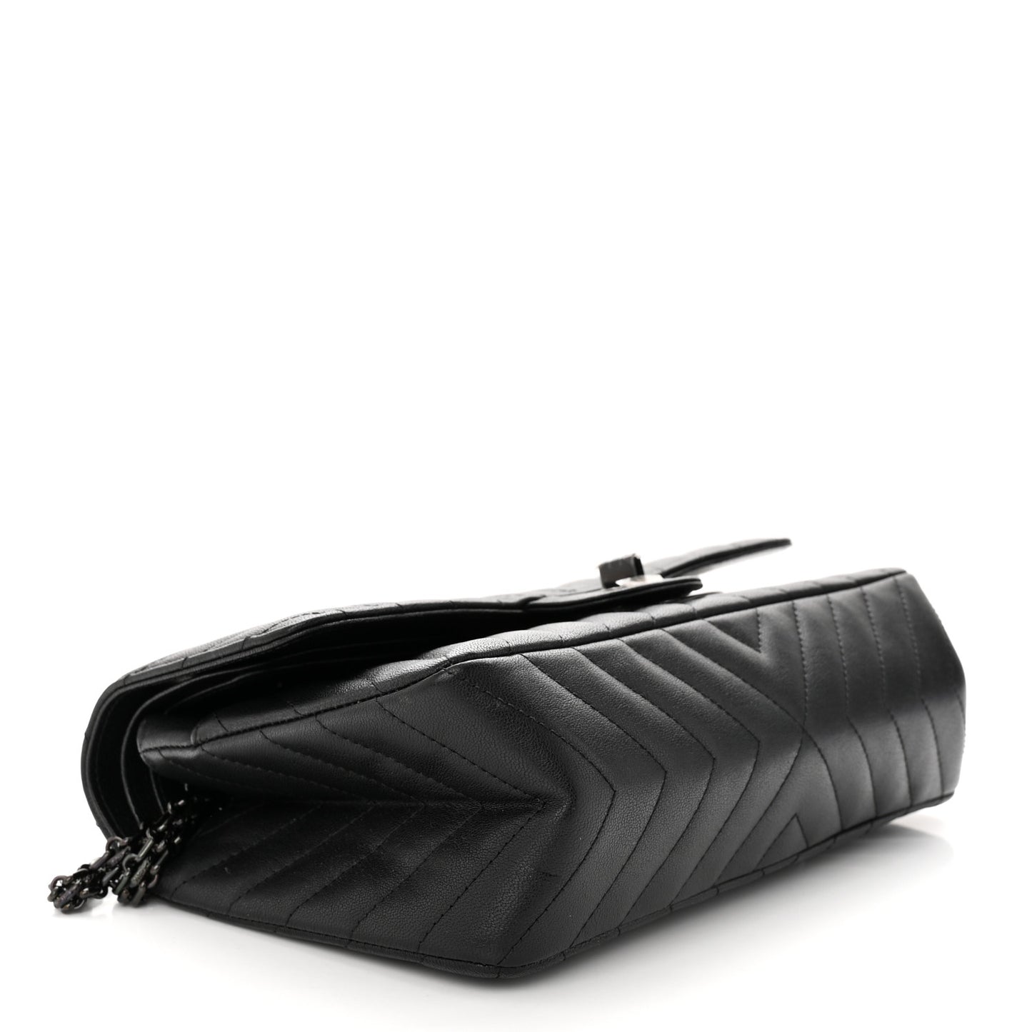 Sheepskin Chevron Quilted 2.55 Reissue 225 Double Flap So Black