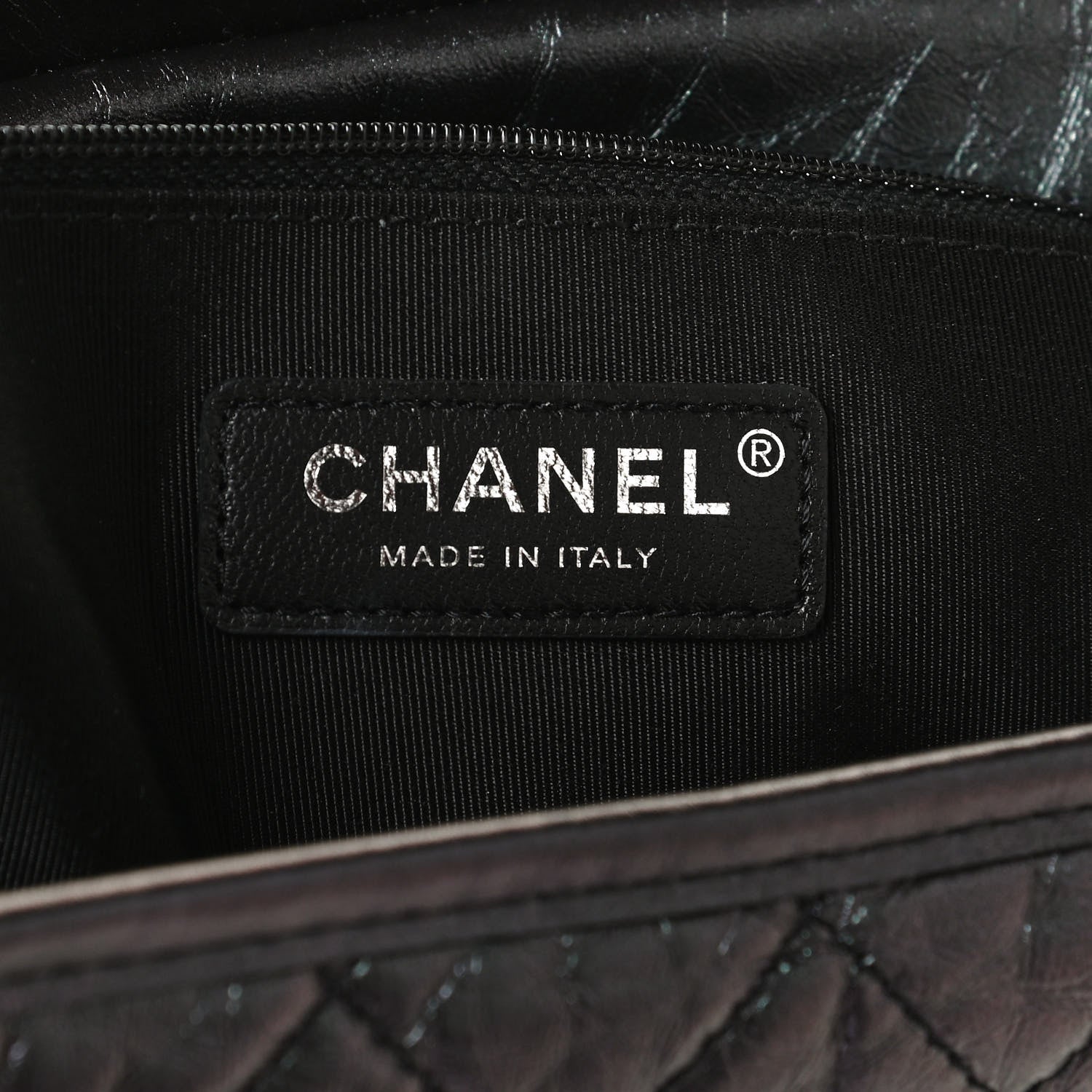 Chanel Iridescent Aged Calfskin Quilted Medium Gabrielle Hobo Black 6 of 12