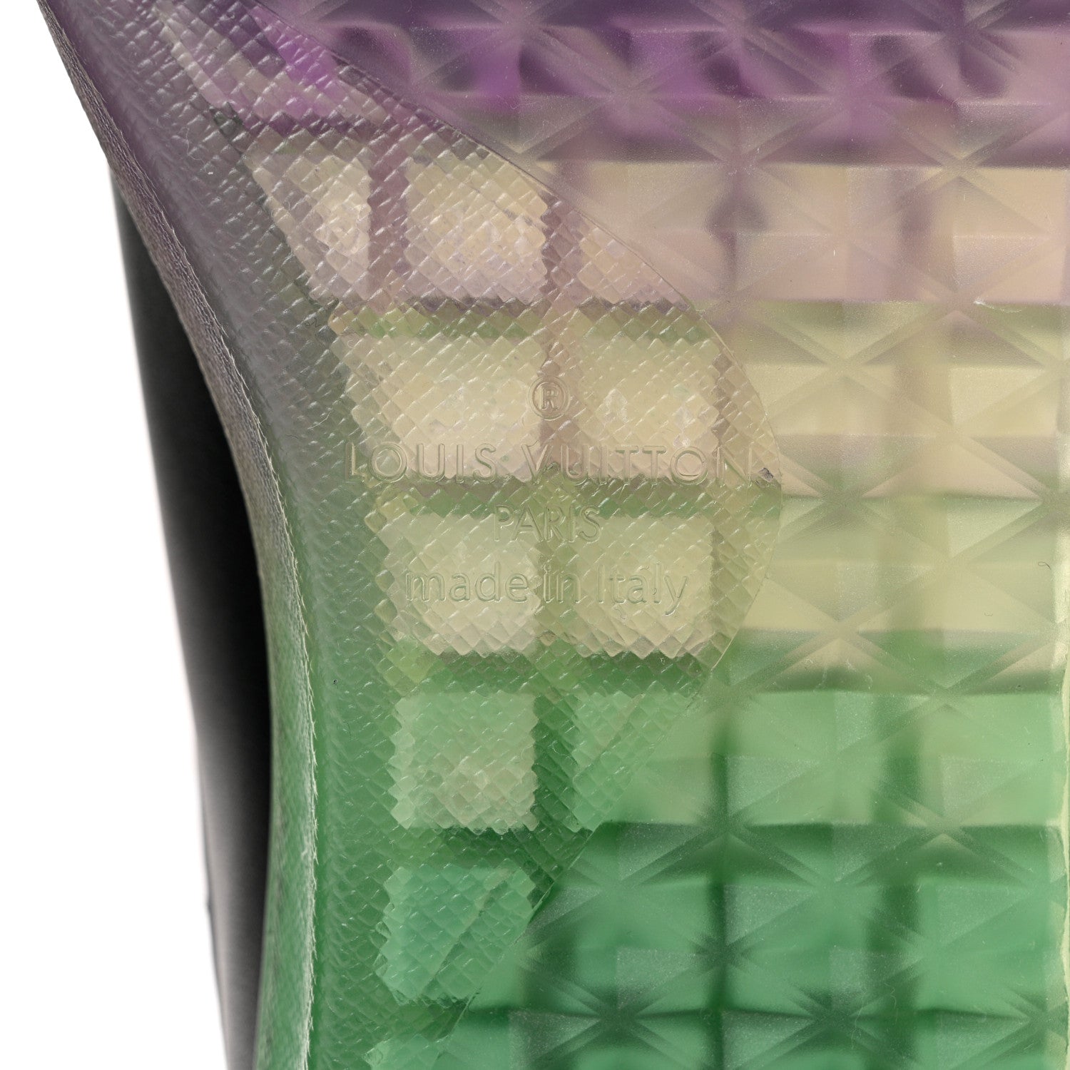 Louis Vuitton Calfskin Luxembourg Samothrace Sneakers 9 Black Purple Green 6 of 8