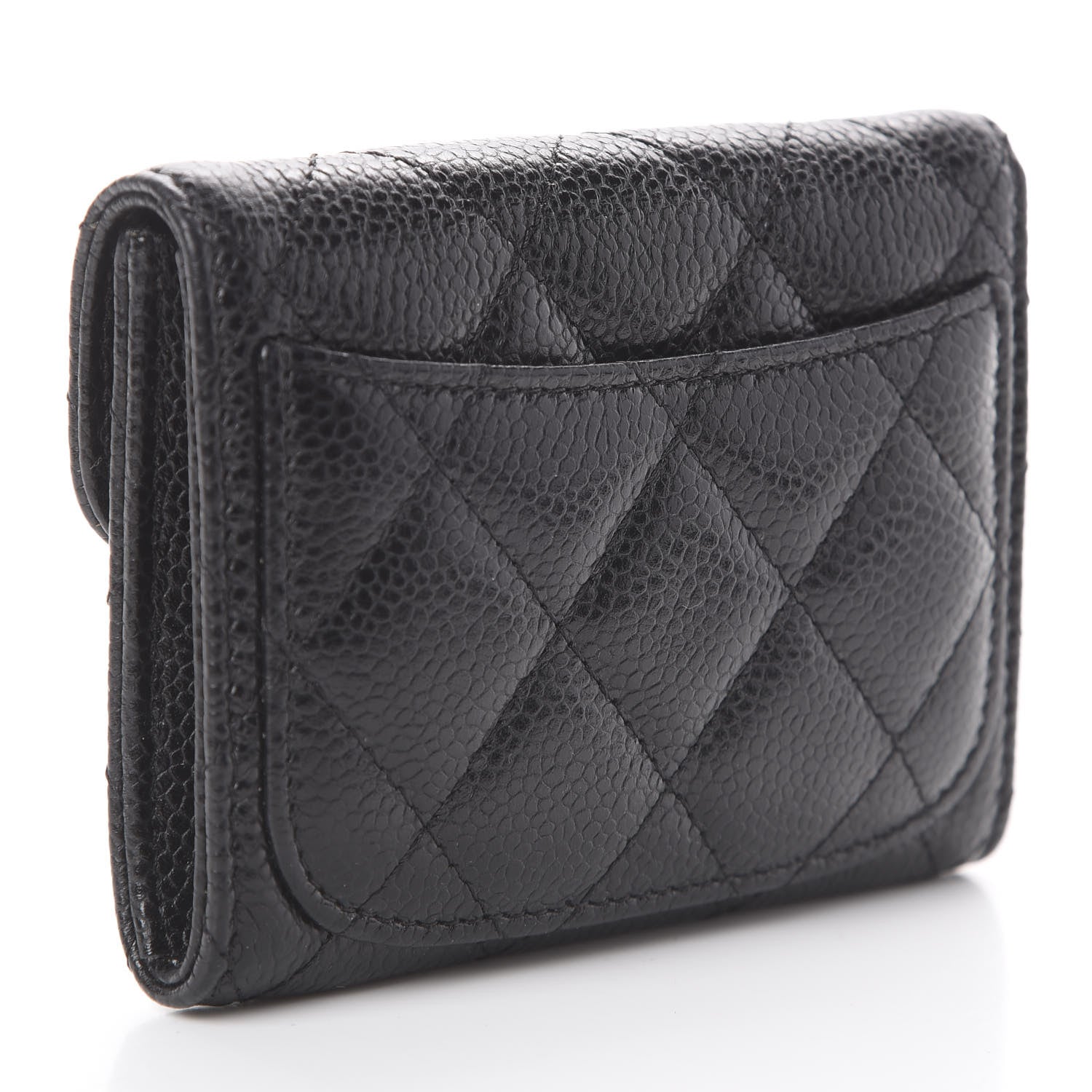 Chanel Caviar Quilted Flap Card Holder Black 2 of 6