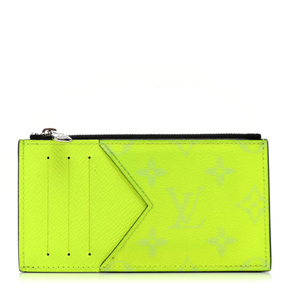 Louis Vuitton Monogram Taiga Coin Card Holder Yellow 1 of 7