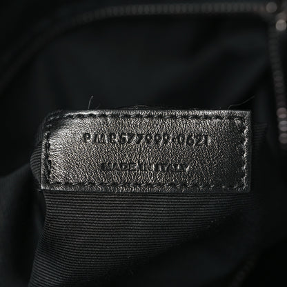 Saint Laurent Crinkled Calfskin Matelasse Monogram Medium Niki Shopper Tote Black 7 of 10
