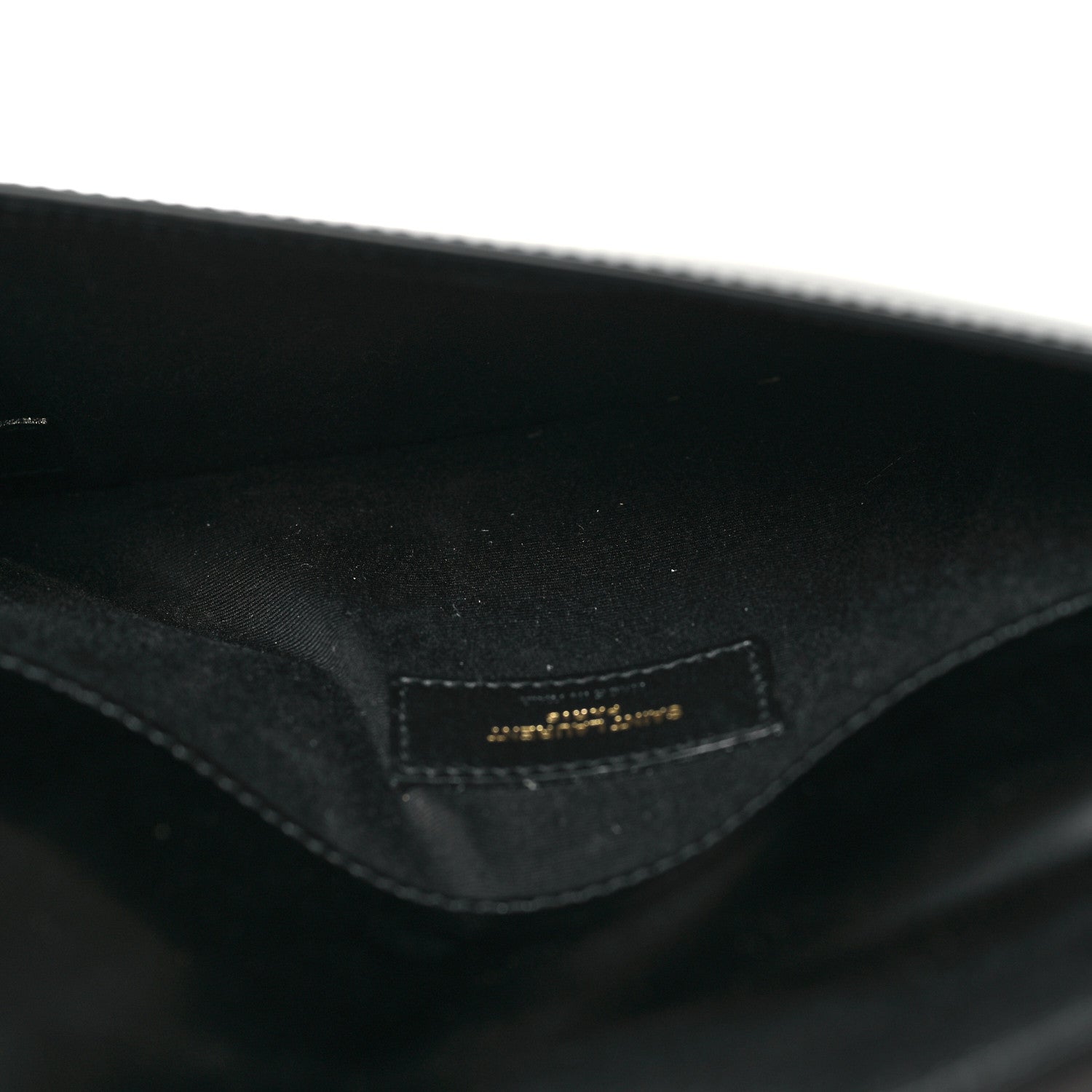 Saint Laurent Smooth Shiny Calfskin Monogram Uptown Pouch Black 5 of 11