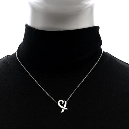 Tiffany Sterling Silver Paloma Picasso Loving Heart Pendant Necklace 2 of 5
