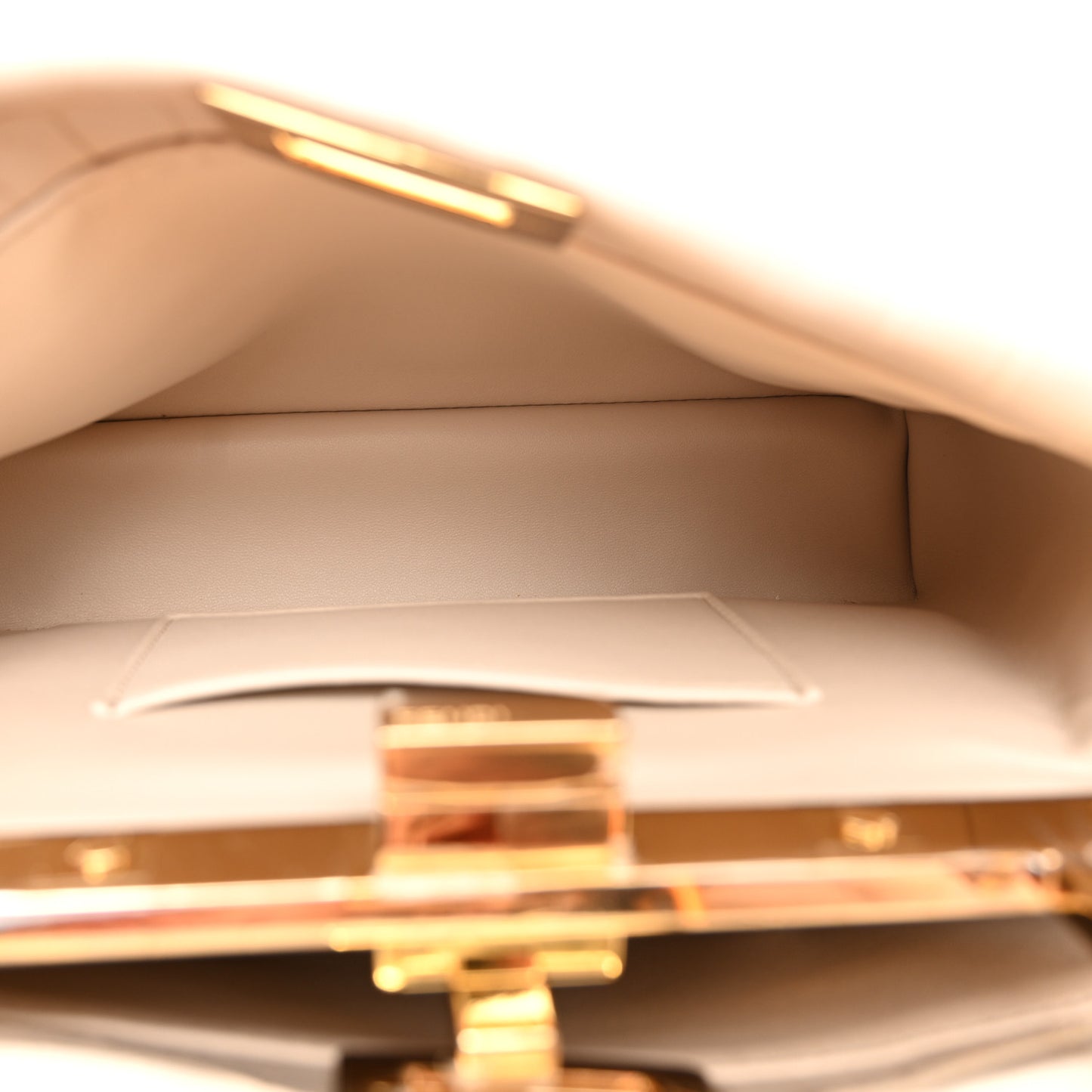 Crocodile Mini Peekaboo Iconic Satchel Beige Tortoise