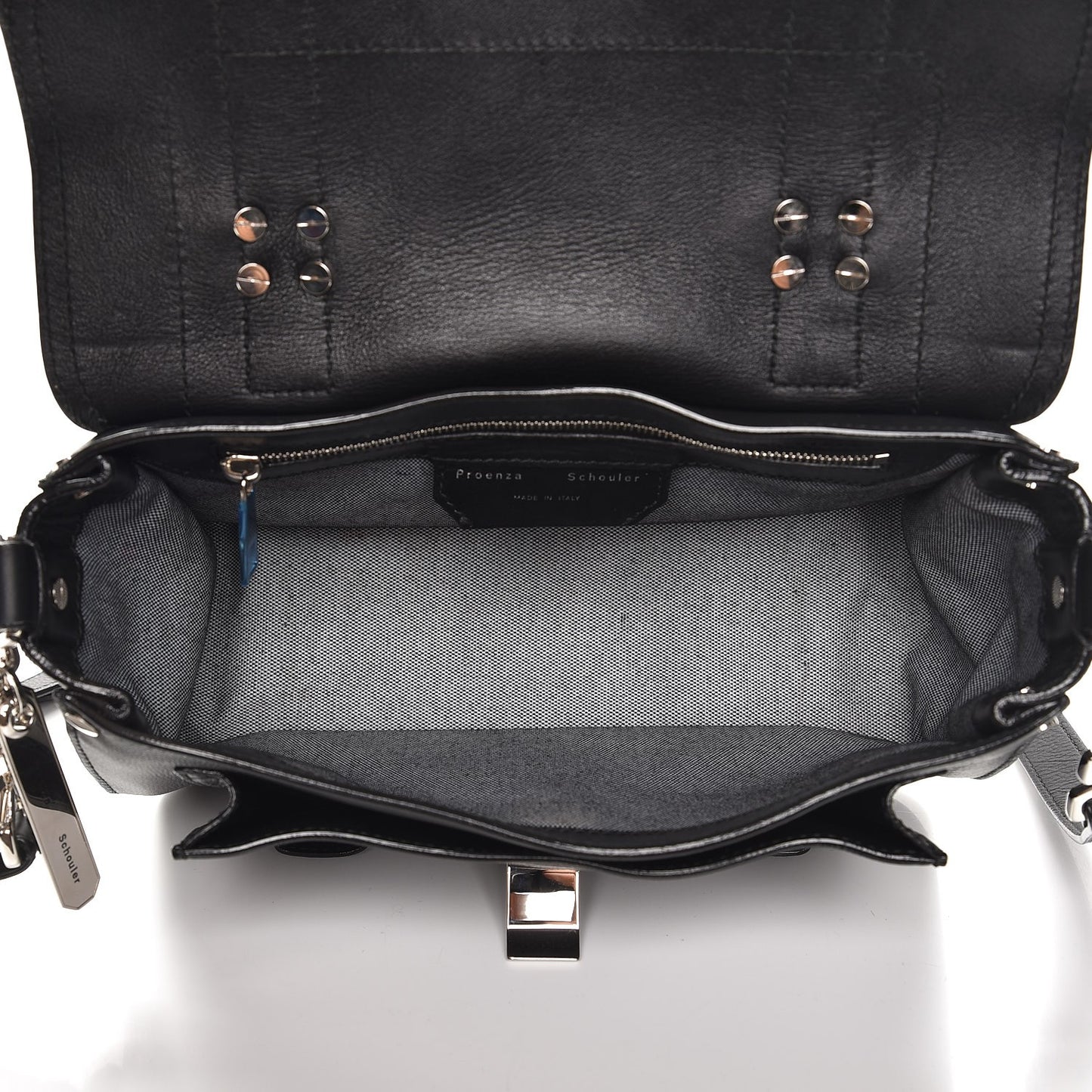 Calfskin Tiny PS1 Satchel Black