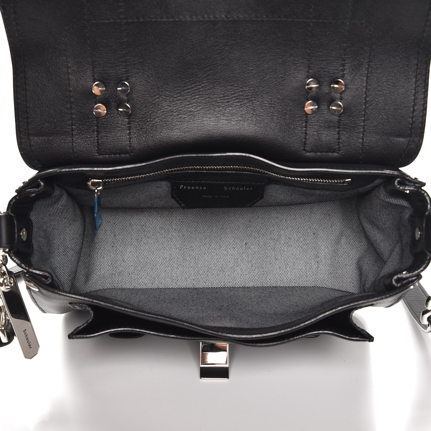 Proenza Schouler Calfskin Tiny PS1 Satchel Black 6 of 8