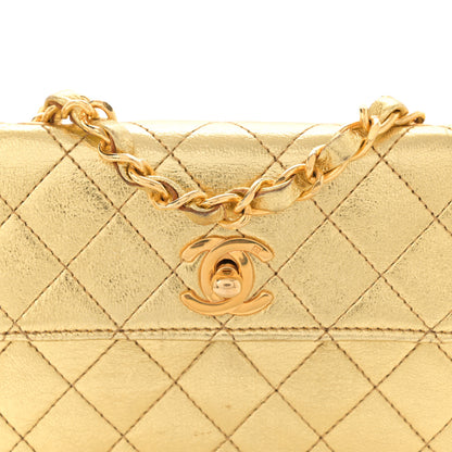 Chanel Metallic Lambskin Quilted Mini Flap Gold 8 of 12