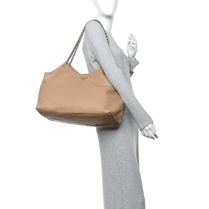 Prada Soft Calf Chain Tote Sughero 3 of 21