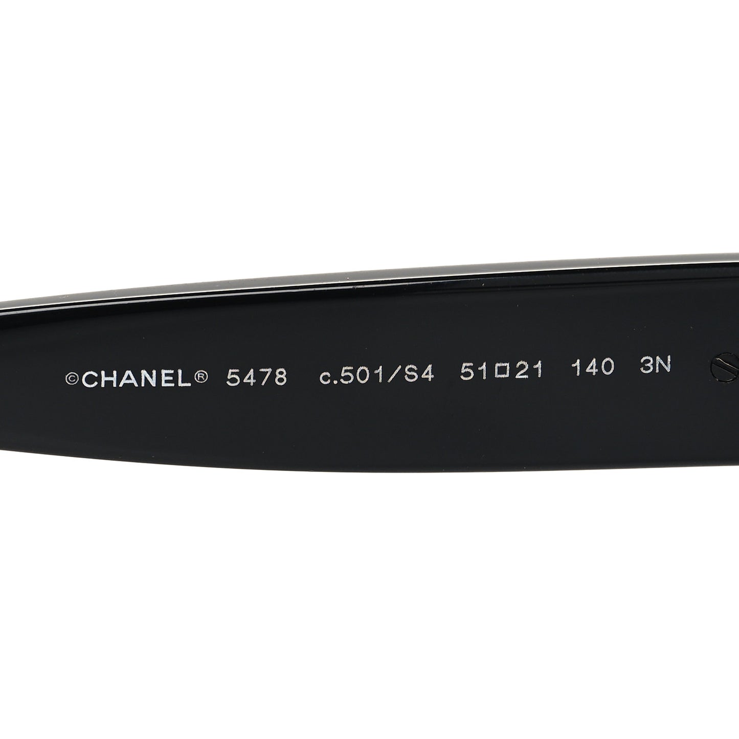 Acetate Square CC Heart Sunglasses 5478 Black