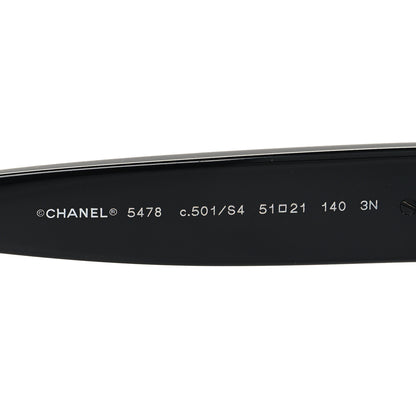 Chanel Acetate Square CC Heart Sunglasses 5478 Black 5 of 9