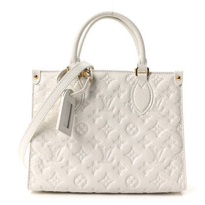 Louis Vuitton Snakeskin Empreinte Monogram Onthego PM White 1 of 10