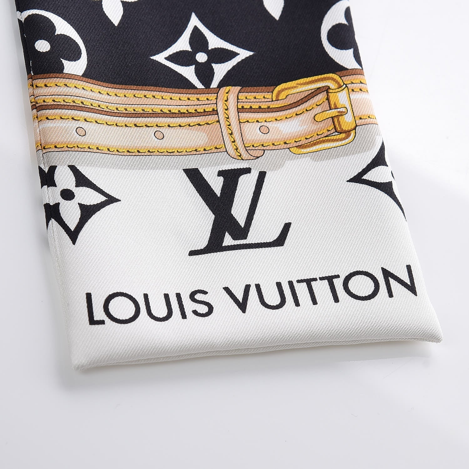 Louis Vuitton Silk Monogram Confidential Bandeau Black 3 of 4