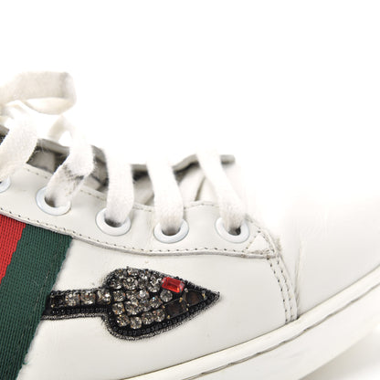 Gucci Calfskin Web Studded Arrow Ace Sneakers 38 White 12 of 12
