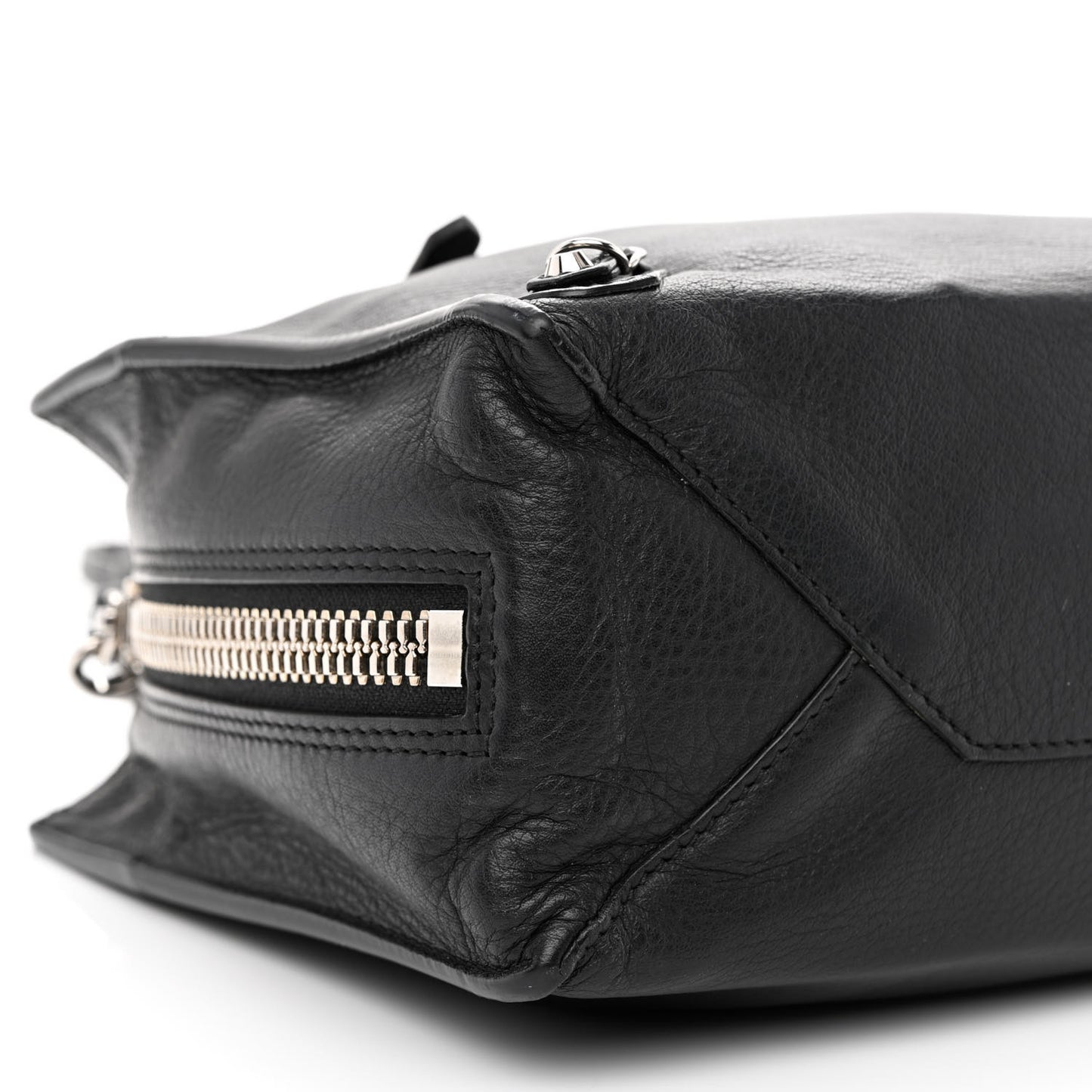 Calfskin Papier Mini A4 Zip Around Tote Black