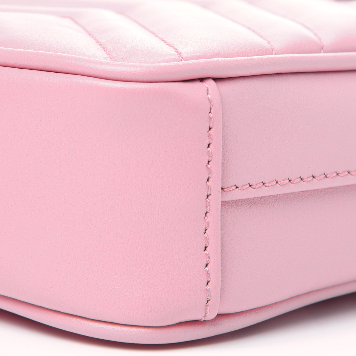 Gucci Calfskin Matelasse Mini GG Marmont Crossbody Bag Wild Rose 11 of 12