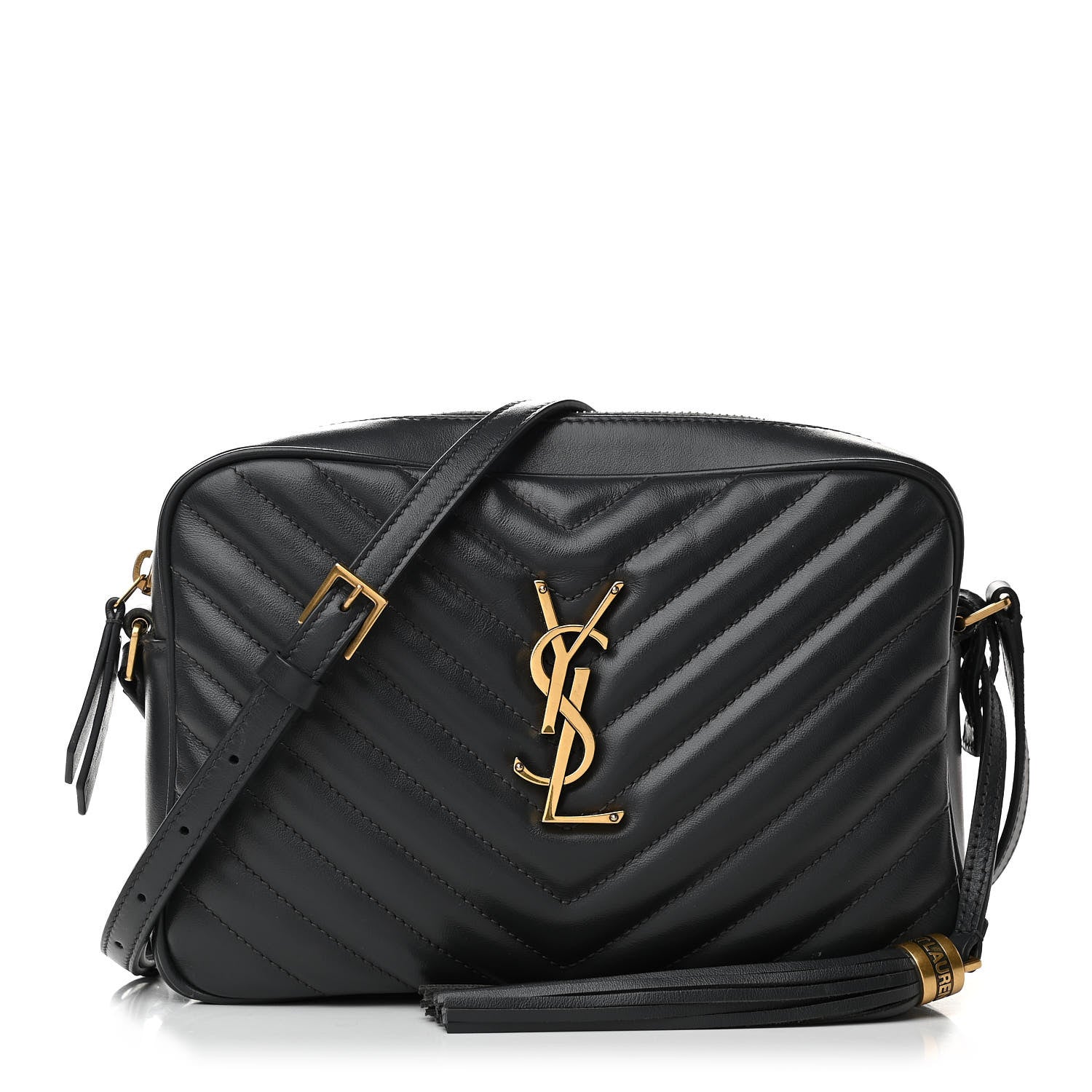 Saint Laurent Calfskin Matelasse Monogram Lou Camera Bag Asphalt 1 of 13