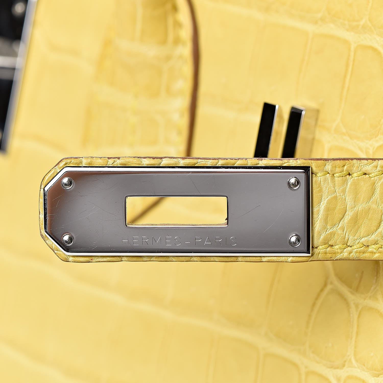Hermes Matte Porosus Crocodile Birkin 35 Mimosa 23 of 39