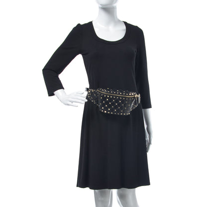 Valentino Garavani Lambskin Rockstud Spike Belt Bag 95 Black 2 of 6