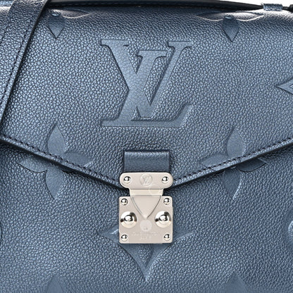 Louis Vuitton Metallic Empreinte Monogram Giant Pochette Metis Navy Nacre 7 of 10