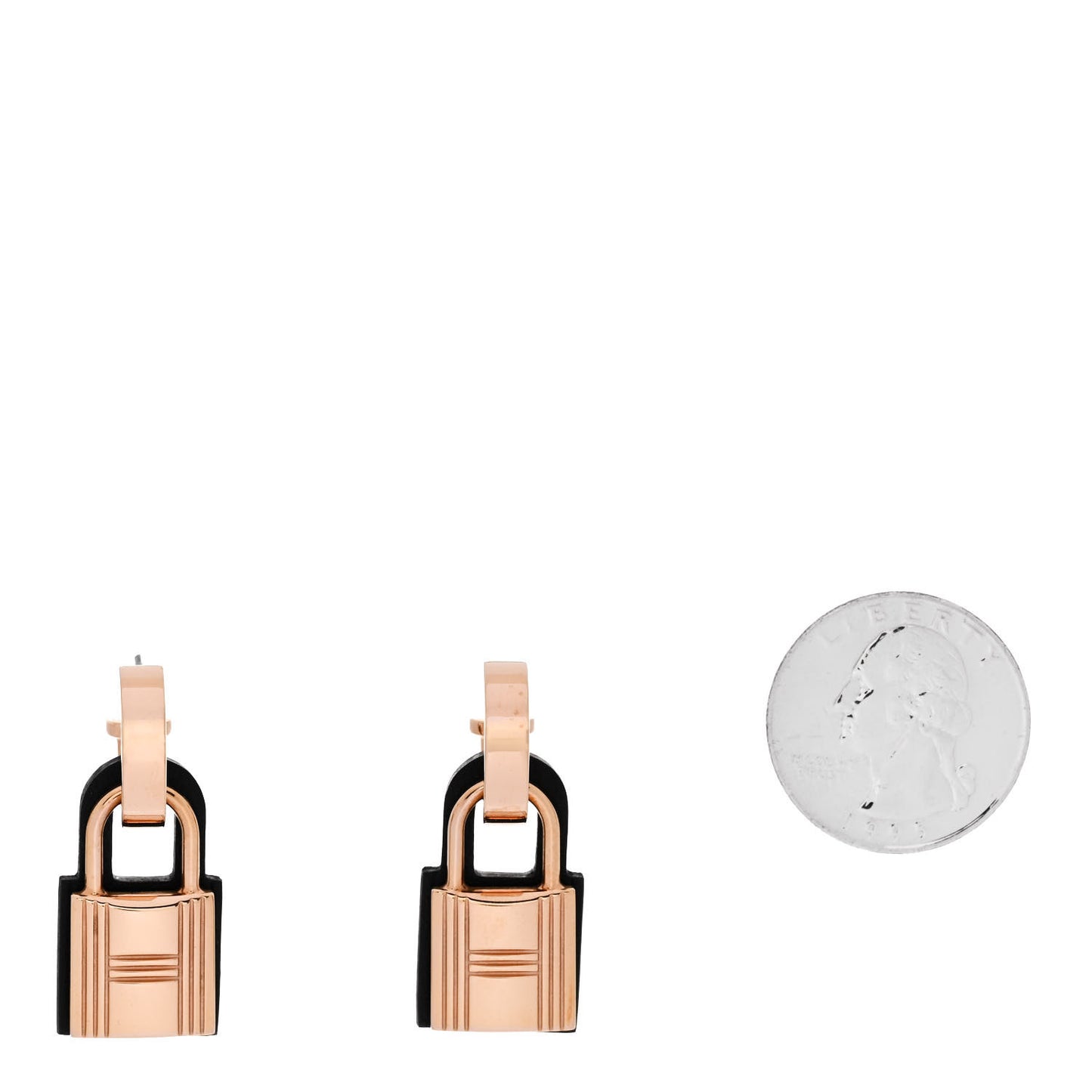 Rose Gold Swift O'Kelly Earrings Black