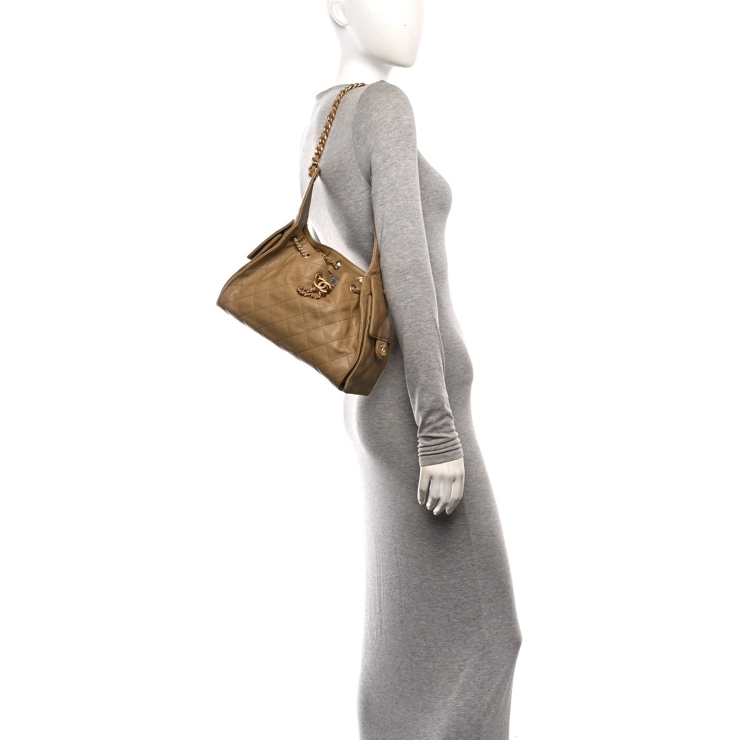 Chanel Caviar Quilted Small Chanel 25 Handbag Beige 2 of 10